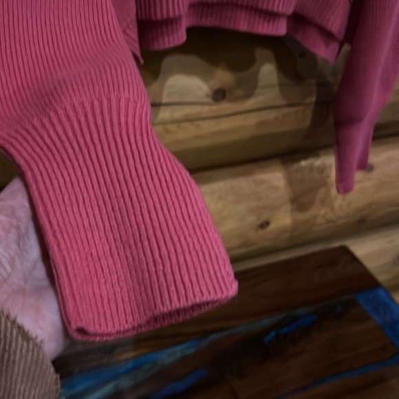 🔥1 LEFT!🔥Free People NWOT Easy Street Crop Pullover Sweater Size M & L in Pink - Picture 7 of 11